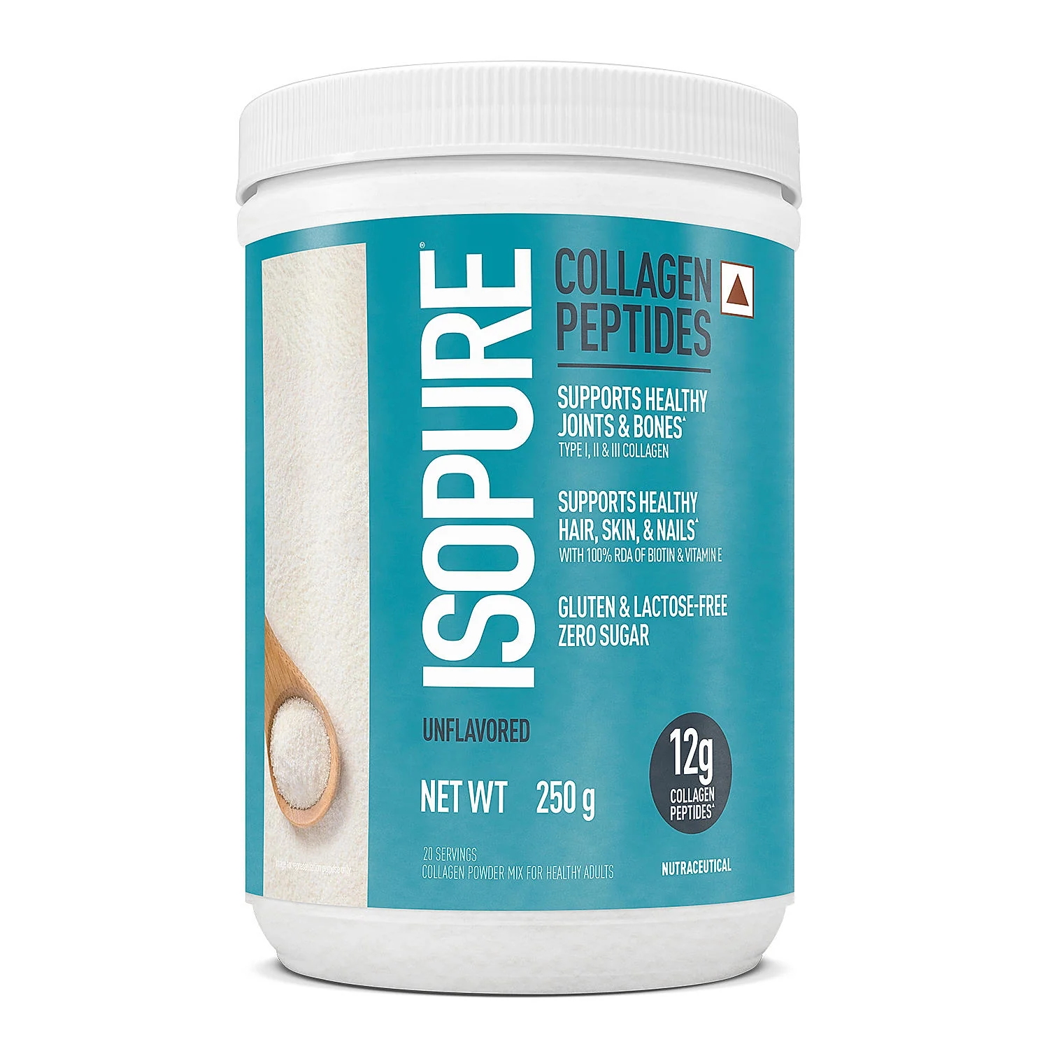 Isopure Unflavored + Isopure Collagen Peptides (12g/serve) with Biotin & Vitamin E- 250g (Unflavored) - Image 16