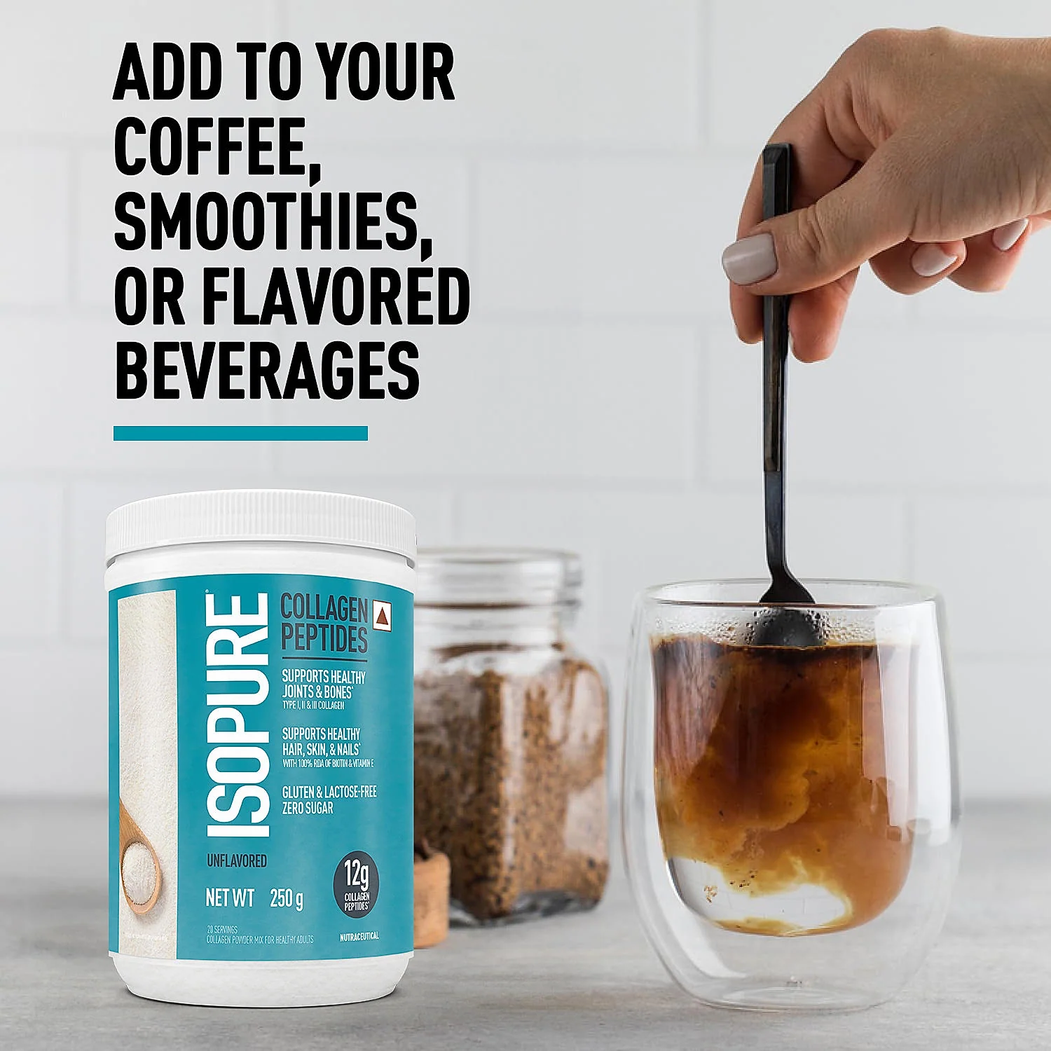 Isopure Unflavored + Isopure Collagen Peptides (12g/serve) with Biotin & Vitamin E- 250g (Unflavored) - Image 20